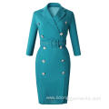 women formal dress uniform with belt standard collar